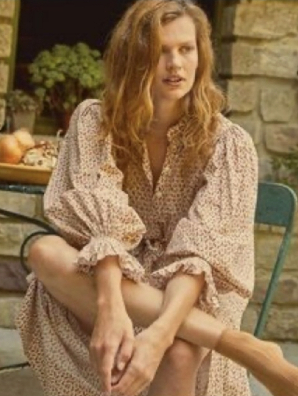 DOEN NWT LAST CHANCE! Hadley Floral Long Sleeve Maxi Dress with Tie Waist